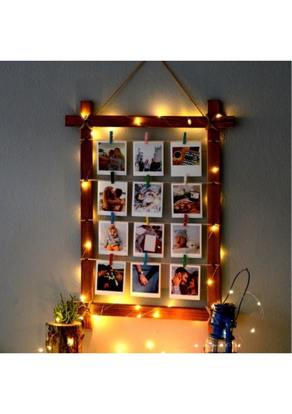Wood Ahşap Ledli Fotoğraf Çerçevesi