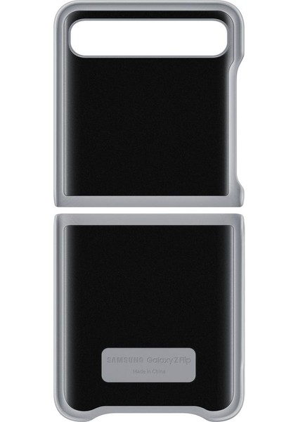 Galaxy Z Flip Deri Kılıf - Gümüş Gri - EF-VF700LSEGWW modelleri
