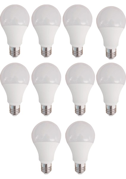 N&D Lighting 9watt E-27 Duylu Yüksek Lümen Led Ampul ( Beyaz Işık 10 Adet)