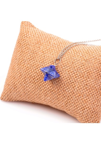 Lapis Lazuli Taşı Merkaba Yıldızı Kolye