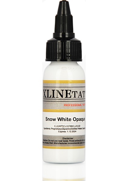 1 Oz Xlinetattoo Snow White Opaque Dövme Boyası - 30 ml Beyaz Dövme Mürekkebi