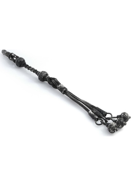 Eskitme Renk 3lü 1000 Ayar Gümüş Top Kazaz Püskül