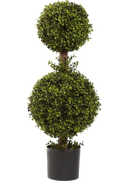 Yapay Ağaç Şimşir Top Büyük ve Orta Top 2li Model 70X28CM