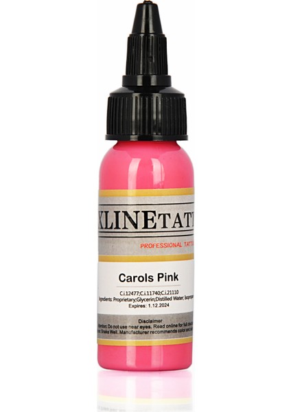 1 Oz Xlinetattoo Carols Pınk Dövme Boyası - 30 ml Pembe Dövme Mürekkebi