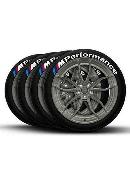 Ps Stickers Lastik Yazısı M Performance Araç Motorsiklet Lastik Yazı Stiker 25mm 4adet