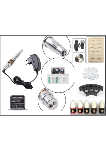 XLM-649 Silver Kalıcı Makyaj Makinası Seti li