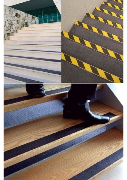 Merdiven Kaydırmaz Bant Siyah-Sarı 25 mm x 15 mt modelleri