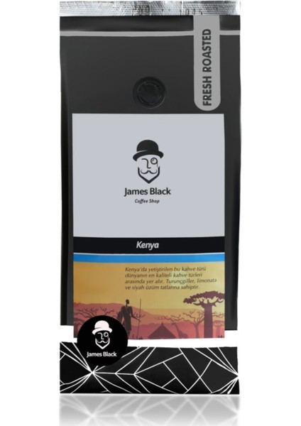 Coffee James Black Kenya 250 gr Çekirdek