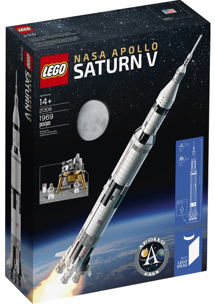 NASA Apollo Saturn V 21309 Outer Space Model Roket  Bilim Kiti (1969 Parça)