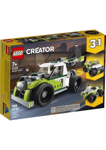 Creator 3in1 Rocket Truck 31103 Yapı Kiti (198 Parça)