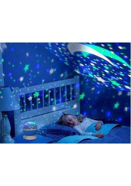 Gece Lambası Masa Lambası Dönen Star Master Projeksiyon Işık LED Lamba