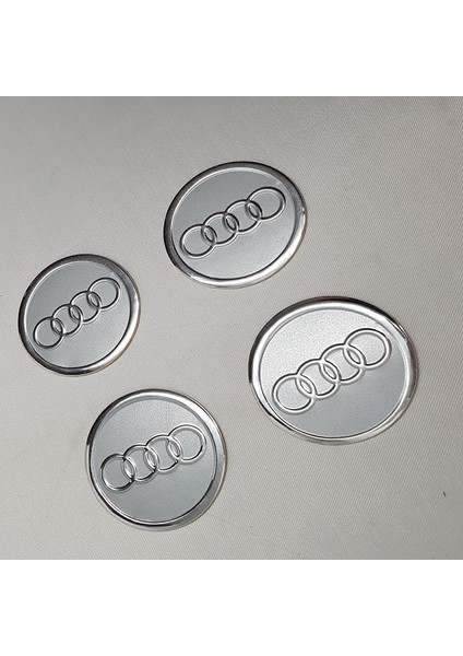 Jant Göbeği Arma Audi Alüminyum 60 mm 4'lü Set Silver