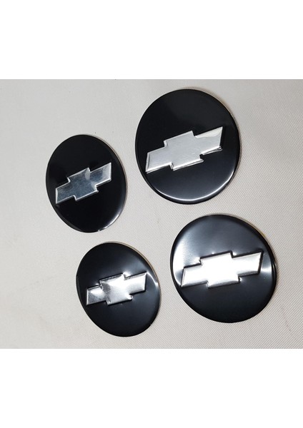 Jant Göbeği Arma Chevrolet Alüminyum 60 mm 4'lü Set Siyah
