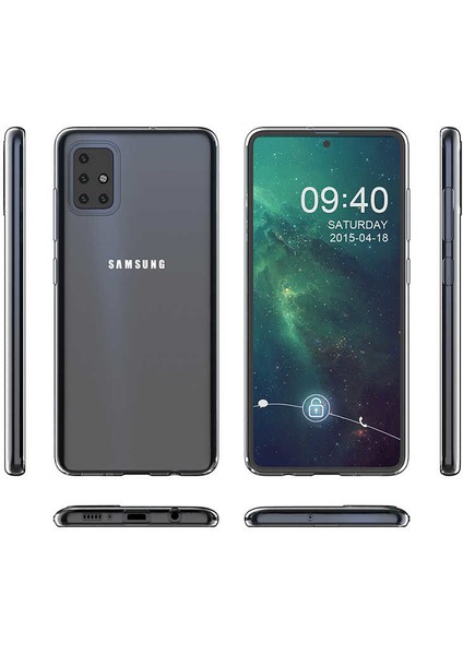 Samsung Galaxy M51 Kılıf Lüx Silikon Kılıf Şeffaf + Tam Kaplayan 5D Cam Ekran Koruyucu modelleri