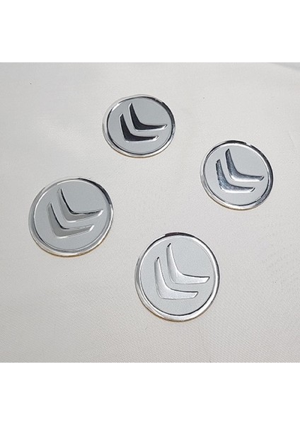 Jant Göbeği Arma Citroen Alüminyum 60 mm 4'lü Set Silver