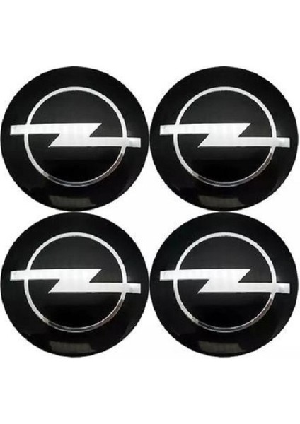 Jant Göbeği Arma Opel Alüminyum 60 mm 4'lü Set Siyah