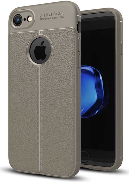 Apple iPhone 6 Plus-6s Plus Deri Görünümlü Lux Niss Silikon Kılıf