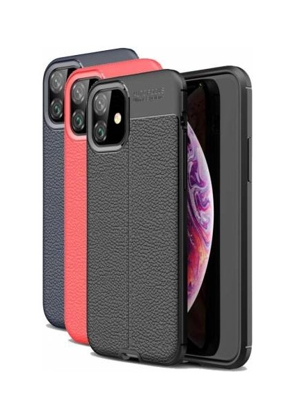 Apple iPhone 11 Pro Deri Görünümlü Lux Niss Silikon Kılıf