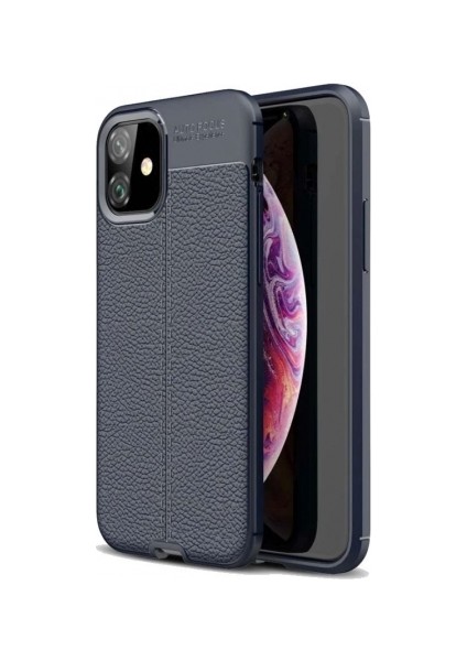 Apple iPhone 11 Pro Max Deri Görünümlü Lux Niss Silikon Kılıf