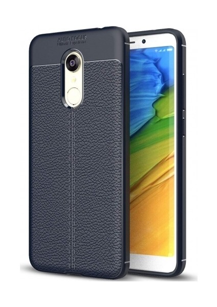 Xiaomi Redmi 5 Plus Deri Görünümlü Lux Niss Silikon Kılıf