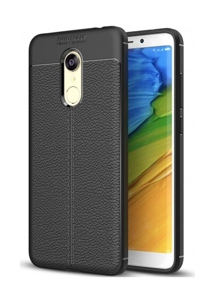 Xiaomi Redmi 5 Plus Deri Görünümlü Lux Niss Silikon Kılıf
