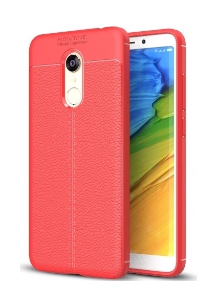 Xiaomi Redmi 5 Plus Deri Görünümlü Lux Niss Silikon Kılıf