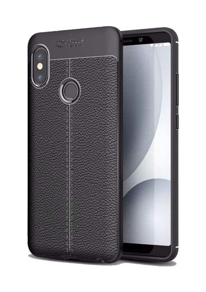 Xiaomi Redmi S2 Deri Görünümlü Lux Niss Silikon Kılıf