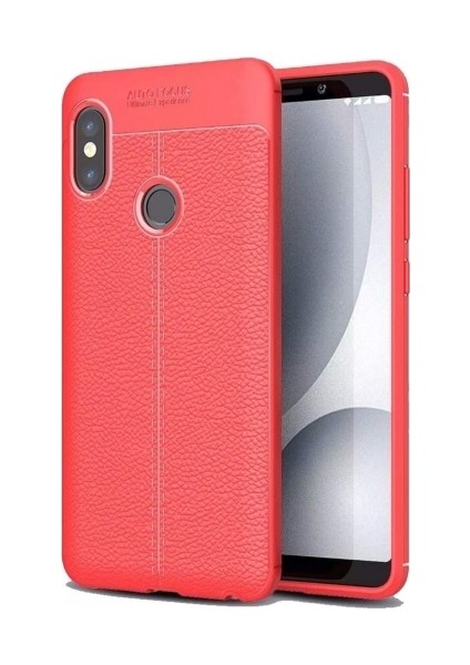 Xiaomi Mi A2 Deri Görünümlü Lux Niss Silikon Kılıf
