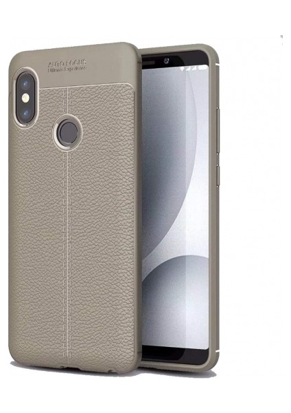 Xiaomi Mi A2 Deri Görünümlü Lux Niss Silikon Kılıf
