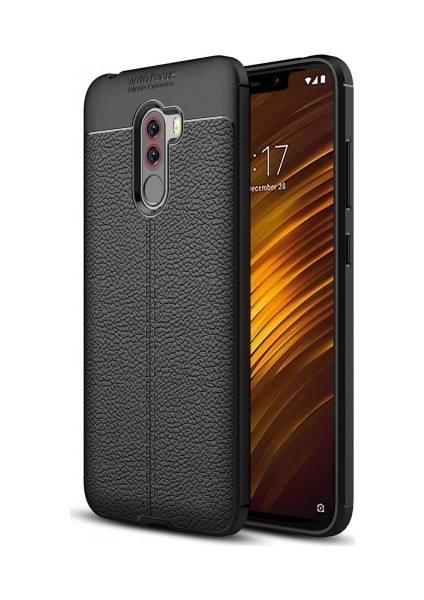 Xiaomi Pocophone F1 Deri Görünümlü Lux Niss Silikon Kılıf