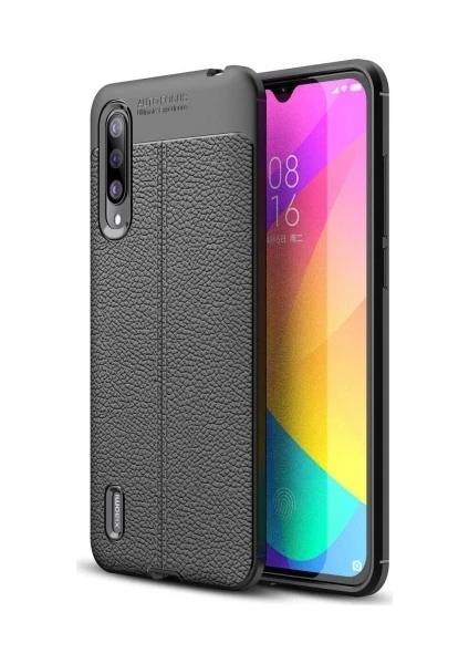 Xiaomi Mi 9 Lite Deri Görünümlü Lux Niss Silikon Kılıf