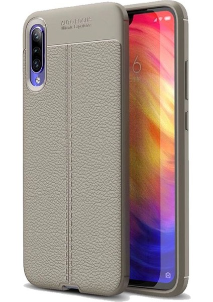 Xiaomi Mi 9 Lite Deri Görünümlü Lux Niss Silikon Kılıf