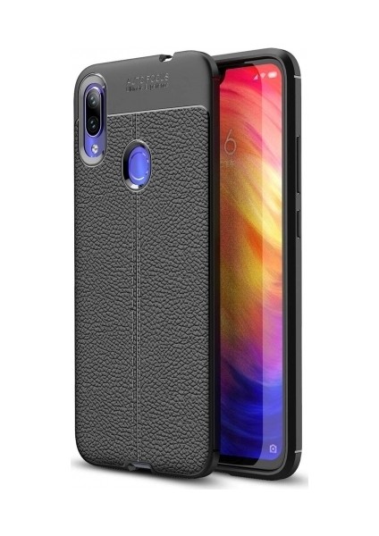Xiaomi Redmi Note 7 Deri Görünümlü Lux Niss Silikon Kılıf