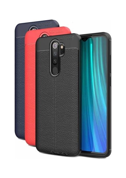 Xiaomi Redmi Note 8 Pro Deri Görünümlü Lux Niss Silikon Kılıf