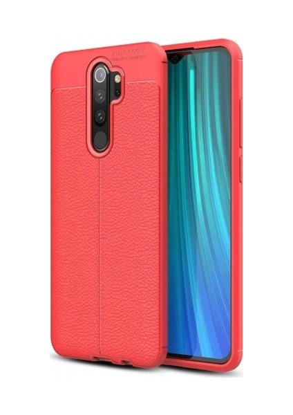 Xiaomi Redmi Note 8 Pro Deri Görünümlü Lux Niss Silikon Kılıf