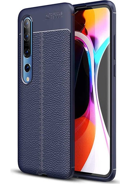 Xiaomi Mi 10 Deri Görünümlü Lux Niss Silikon Kılıf