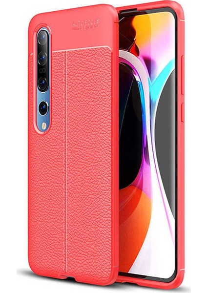 Xiaomi Mi 10 Deri Görünümlü Lux Niss Silikon Kılıf