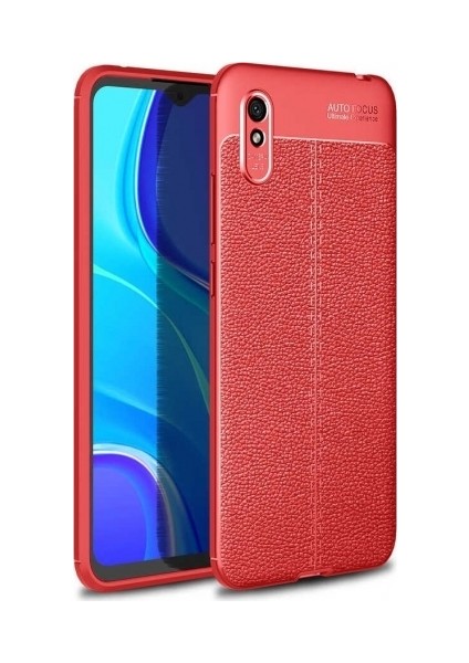 Xiaomi Redmi 9A Deri Görünümlü Lux Niss Silikon Kılıf