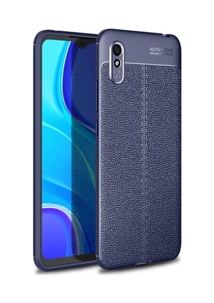 Xiaomi Redmi 9A Deri Görünümlü Lux Niss Silikon Kılıf