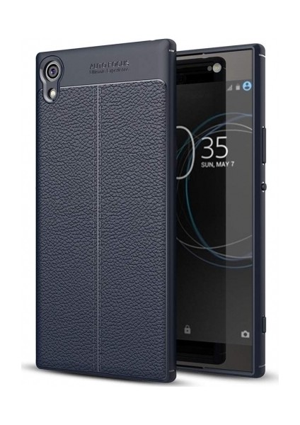 Sony Xa1 Plus G3421 Deri Görünümlü Lux Niss Silikon Kılıf