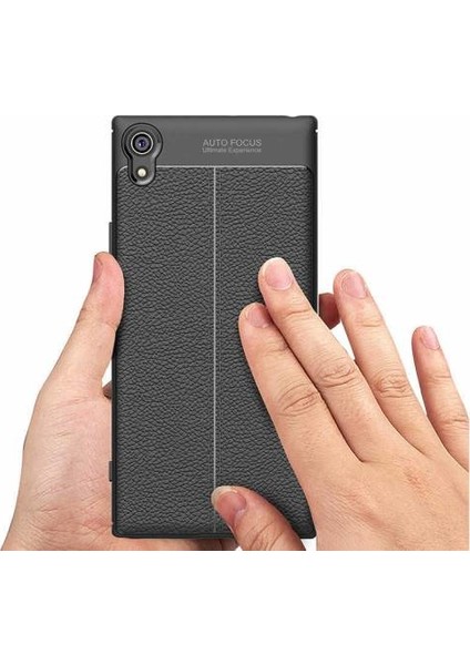 Sony Xa1 Plus G3421 Deri Görünümlü Lux Niss Silikon Kılıf modelleri