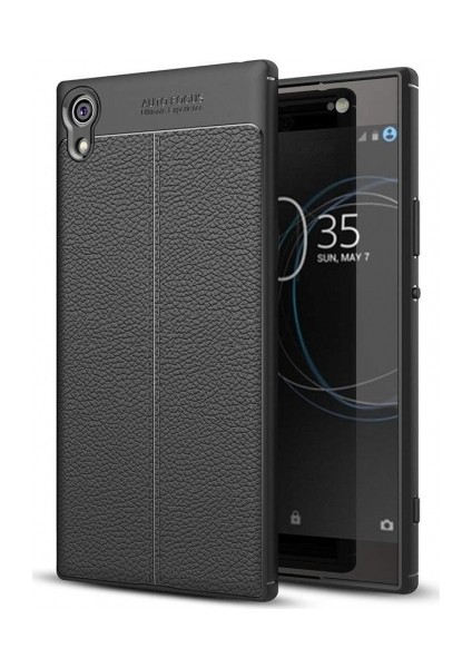 Sony Xa1 Plus G3421 Deri Görünümlü Lux Niss Silikon Kılıf