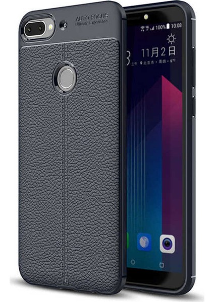 Htc Desire 12+ Plus Deri Görünümlü Lux Niss Silikon Kılıf
