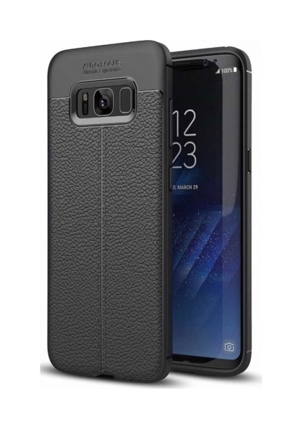 Samsung Galaxy S8+ Plus Deri Görünümlü Lux Niss Silikon Kılıf