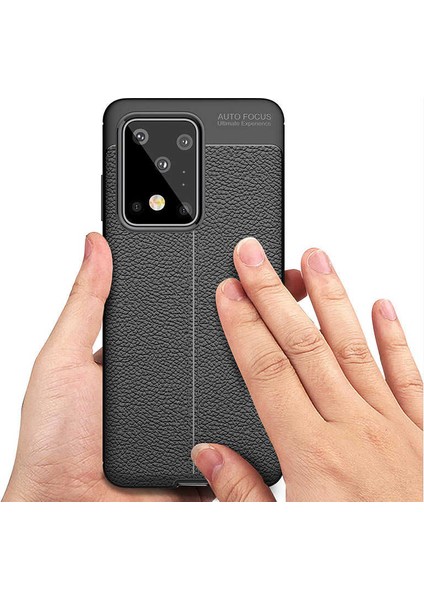 Samsung Galaxy S20 Ultra Deri Görünümlü Lux Niss Silikon Kılıf fırsatları