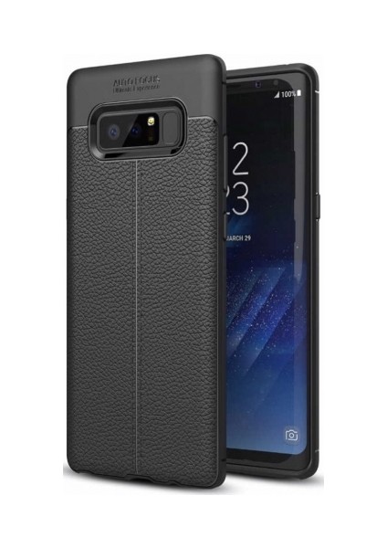 Samsung Galaxy Note 8 Deri Görünümlü Lux Niss Silikon Kılıf