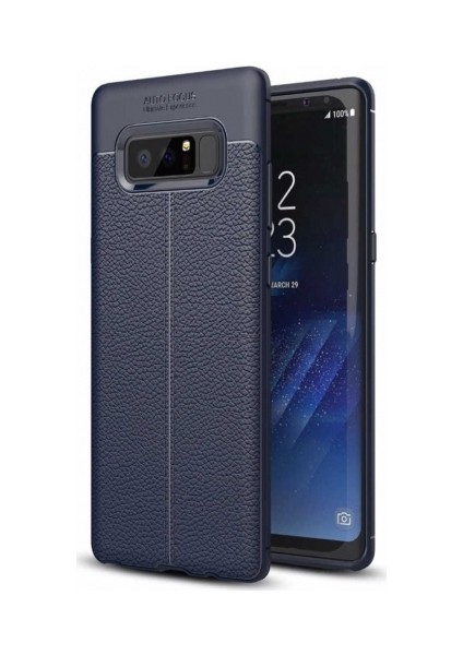 Samsung Galaxy Note 8 Deri Görünümlü Lux Niss Silikon Kılıf