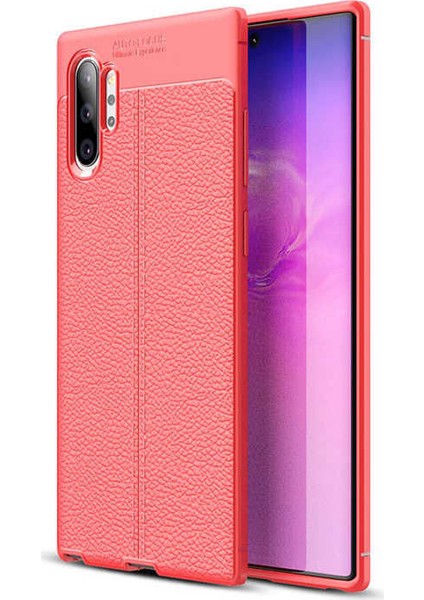 Samsung Galaxy Note 10+ Plus Deri Görünümlü Lux Niss Silikon Kılıf