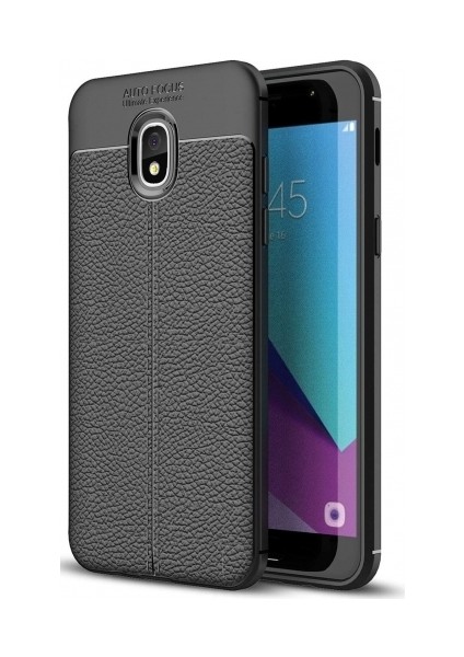 Samsung Galaxy J7 Pro Deri Görünümlü Lux Niss Silikon Kılıf