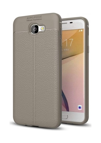 Samsung Galaxy J5 Prime Deri Görünümlü Lux Niss Silikon Kılıf